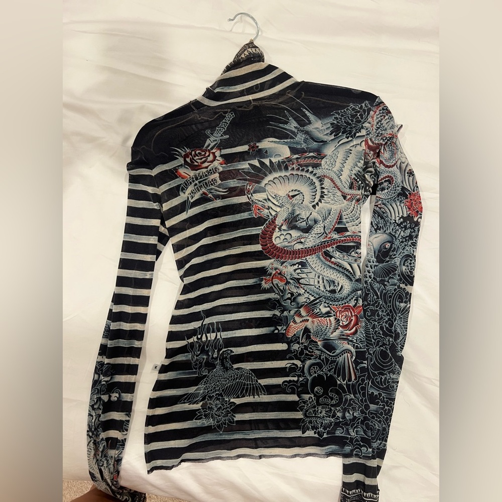 jean paul gaultier navy tattoo, long sleeve.